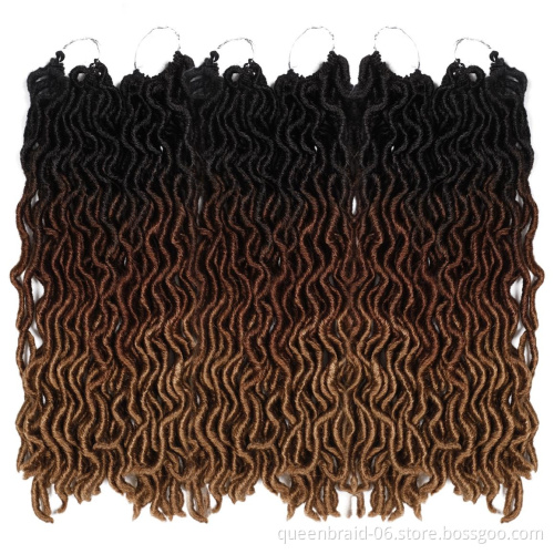 Smartbraid Crochet Hair Gypsy Locs Crochet Braids Curly Wavy Goddess Crochet Braids Synthetic Fiber Hair